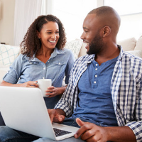 Couple on laptop